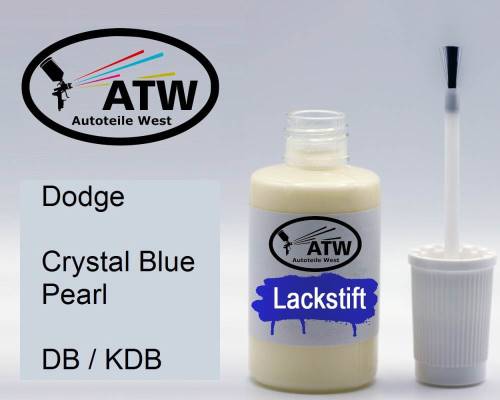 Dodge, Crystal Blue Pearl, DB / KDB: 20ml Lackstift, von ATW Autoteile West.